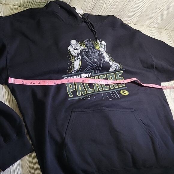 NFL Licensed Black Green Bay Packers Hoodie Sweatshirt Star Wars Themed Adult L - Picture 9 of 11